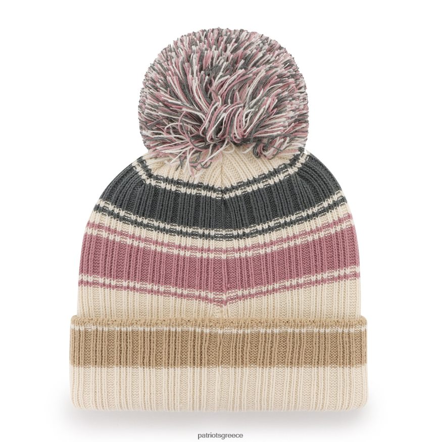 Patriots Jersey 47 κρεμ δάφνη πλεκτό μπανί με μανσέτα με πομ γυναίκες αξεσουάρ VPDHTZ2288