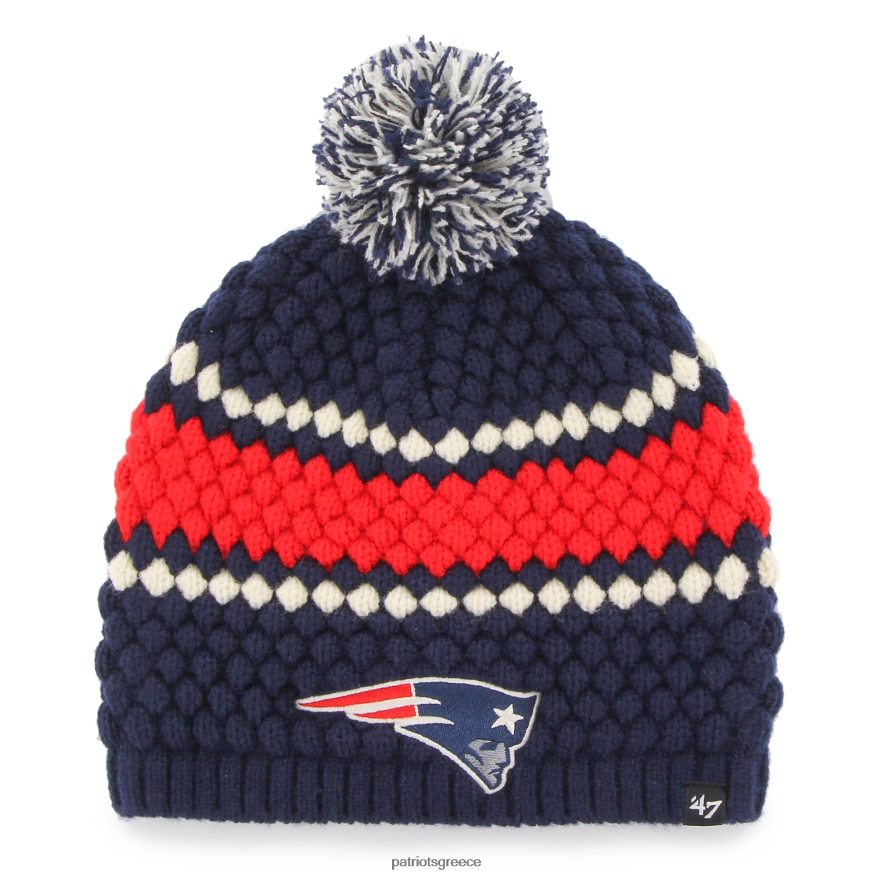 Patriots Jersey 47 ναυτικό leslie beanie με πομ γυναίκες αξεσουάρ VPDHTZ2309