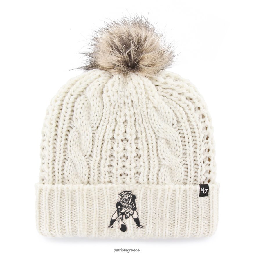 Patriots Jersey 47 κρεμ meeko ιστορικό λογότυπο πλεκτό καπέλο με μανσέτες γυναίκες αξεσουάρ VPDHTZ2287