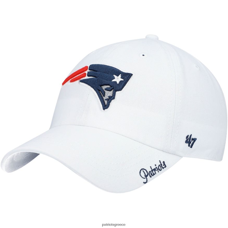 Patriots Jersey Ρυθμιζόμενο καπέλο με λογότυπο καθαρισμού 47 λευκού miata γυναίκες αξεσουάρ VPDHTZ2257