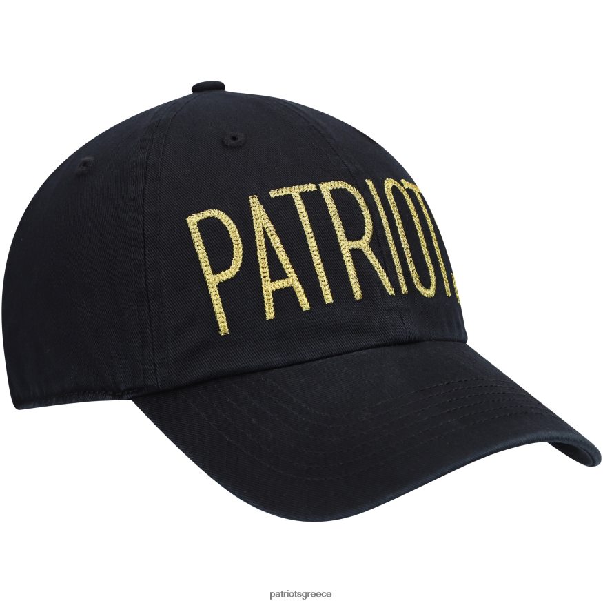 Patriots Jersey 47 μαύρο shimmer κείμενο καθαρισμού ρυθμιζόμενο καπέλο γυναίκες αξεσουάρ VPDHTZ2279