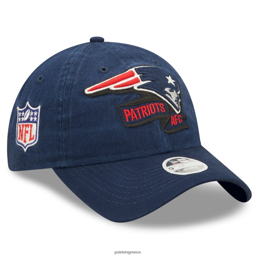 Patriots Jersey νέας εποχής navy 2022 ρυθμιζόμενο καπέλο 9 είκοσι πλαϊνής γραμμής γυναίκες αξεσουάρ VPDHTZ2289