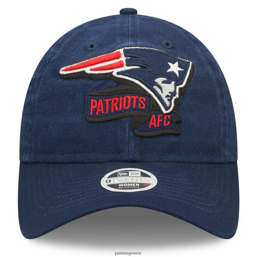 Patriots Jersey νέας εποχής navy 2022 ρυθμιζόμενο καπέλο 9 είκοσι πλαϊνής γραμμής γυναίκες αξεσουάρ VPDHTZ2289