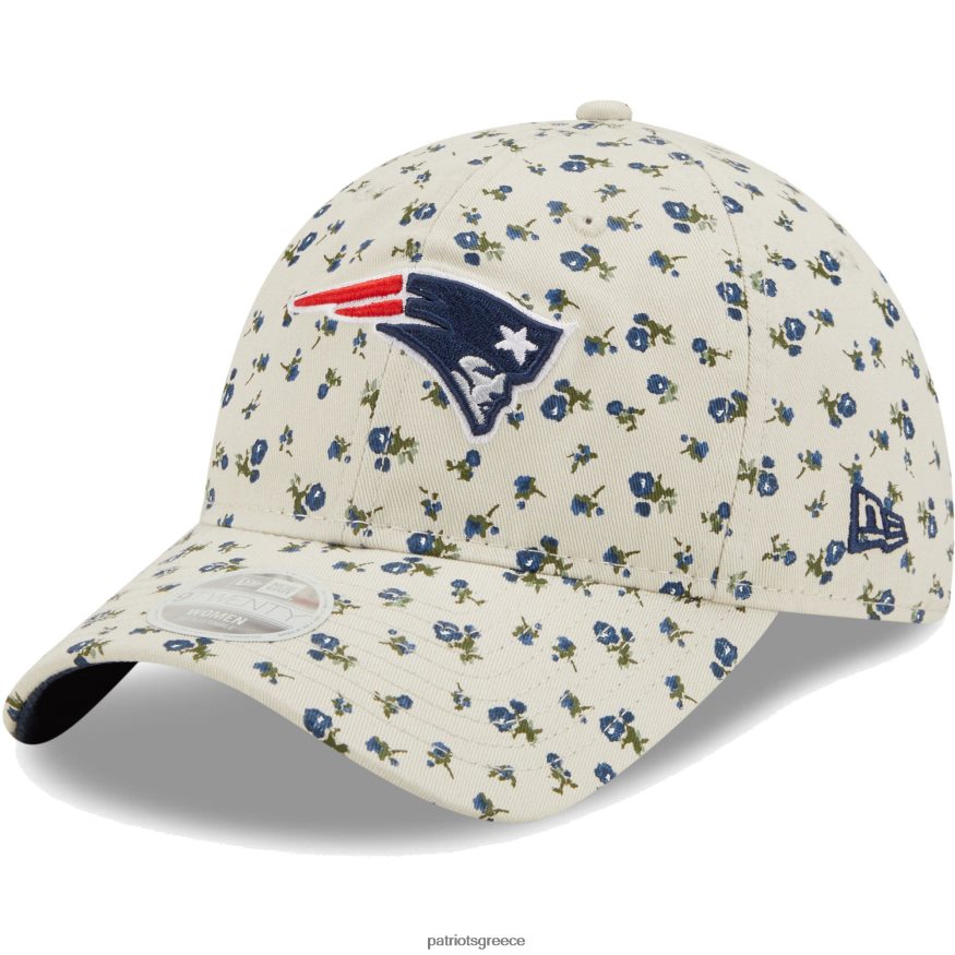 Patriots Jersey new era cream floral 9twenty ρυθμιζόμενο καπέλο γυναίκες αξεσουάρ VPDHTZ2275