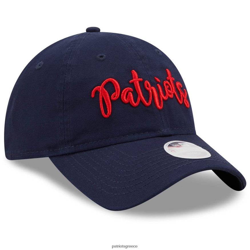 Patriots Jersey new era navy script 9twenty ρυθμιζόμενο καπέλο γυναίκες αξεσουάρ VPDHTZ2265