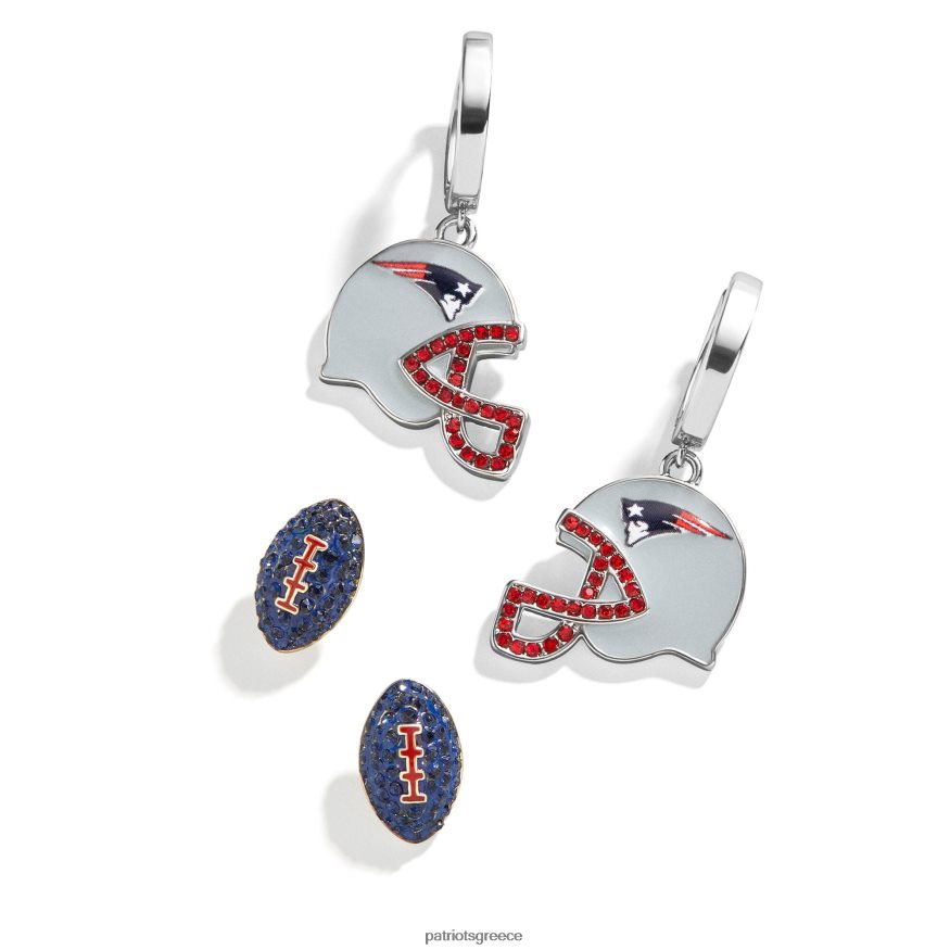 Patriots Jersey Σετ ασημένια ομαδικά σκουλαρίκια baublebar γυναίκες αξεσουάρ VPDHTZ2190