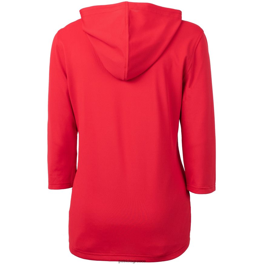 Patriots Jersey κουκούλα πουλόβερ με φερμουάρ με μισό μανίκι 3/4 γυναίκες είδη ένδυσης VPDHTZ1079