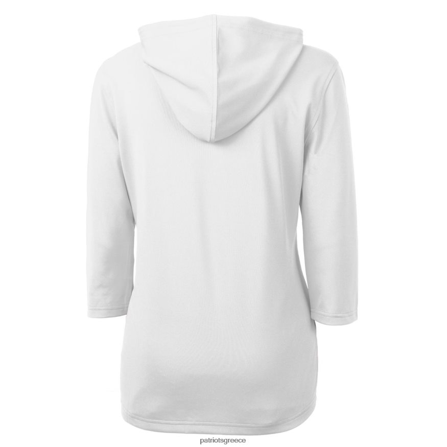 Patriots Jersey κουκούλα με κουκούλα πουλόβερ με μισό φερμουάρ μανίκι 3/4 γυναίκες είδη ένδυσης VPDHTZ1082