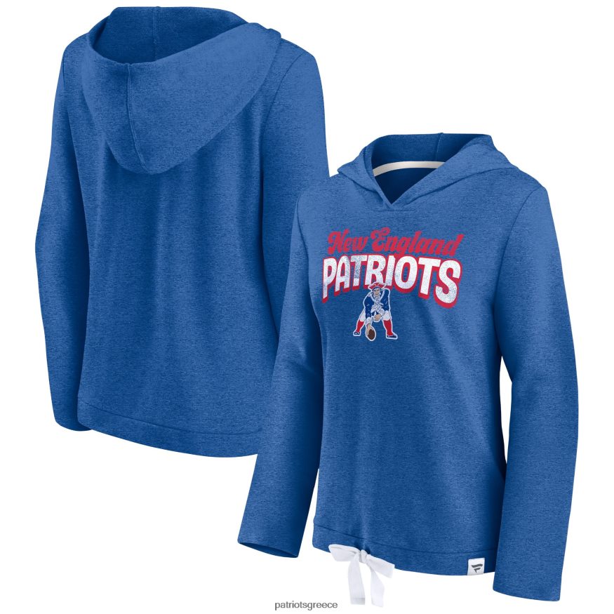 Patriots Jersey φανατικοί επώνυμα Heather royal πρώτη ομάδα cropped ελαφρύ μπλουζάκι με κουκούλα γυναίκες είδη ένδυσης VPDHTZ2341