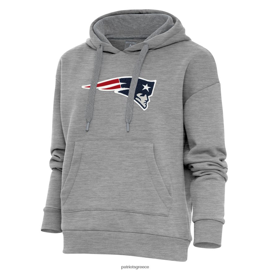 Patriots Jersey Αντίγκουα με κουκούλα με κουκούλα πουλόβερ σενίλ νίκης γκρι γυναίκες είδη ένδυσης VPDHTZ2333