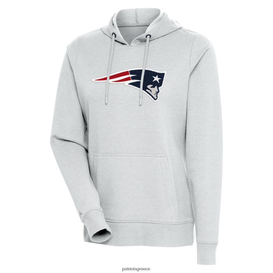 Patriots Jersey Φούτερ με κουκούλα με κουκούλα σενίλ σενίλ με γκρι ερεκέ αντίγκουα γυναίκες είδη ένδυσης VPDHTZ2419