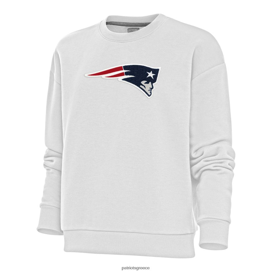 Patriots Jersey Φούτερ πουλόβερ σενίλ με λαιμόκοψη λευκή νίκη αντίγκουα γυναίκες είδη ένδυσης VPDHTZ2426