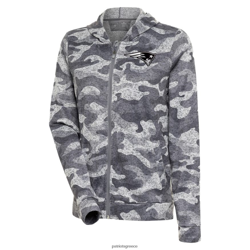 Patriots Jersey antigua camo metallic logo απόλυτο φούτερ με φερμουάρ γυναίκες είδη ένδυσης VPDHTZ2406