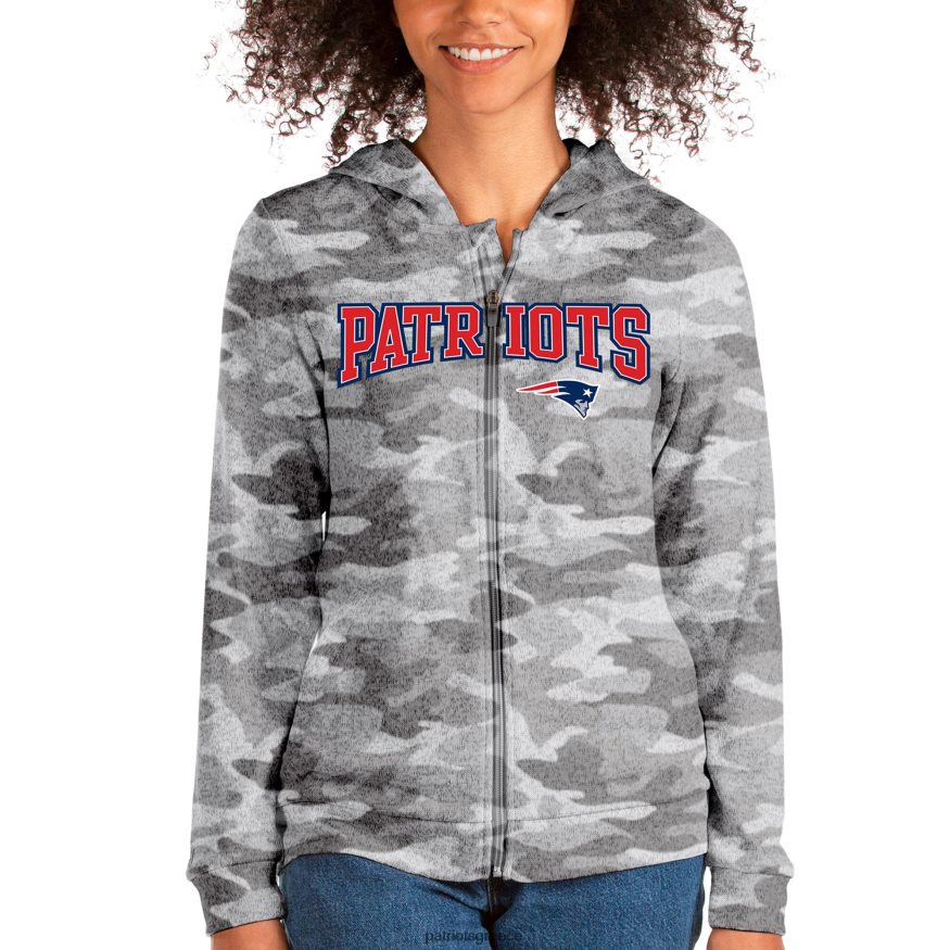Patriots Jersey antigua camo wordmark απόλυτη κουκούλα με φερμουάρ γυναίκες είδη ένδυσης VPDHTZ2407