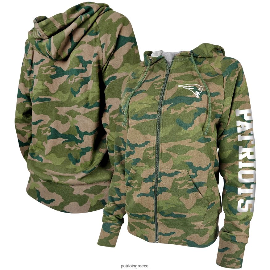 Patriots Jersey νέας εποχής camo raglan φούτερ με φερμουάρ γυναίκες είδη ένδυσης VPDHTZ2362