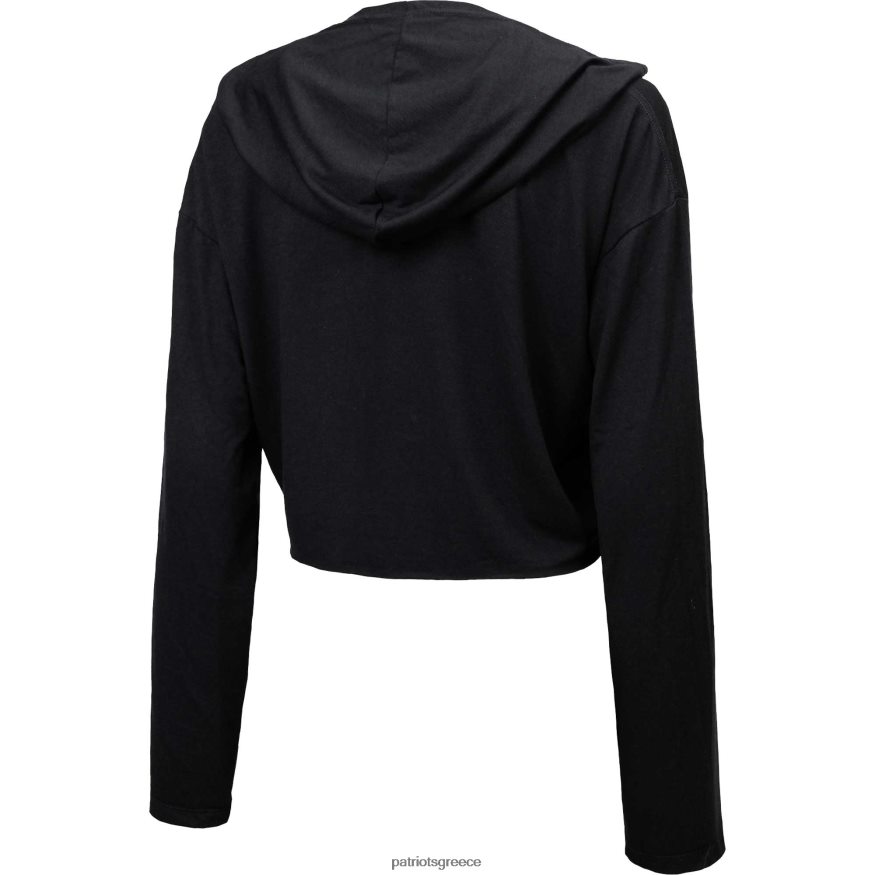 Patriots Jersey μαγευτικές κλωστές μαύρη λεοπάρ cropped πουλόβερ κουκούλα γυναίκες είδη ένδυσης VPDHTZ2331