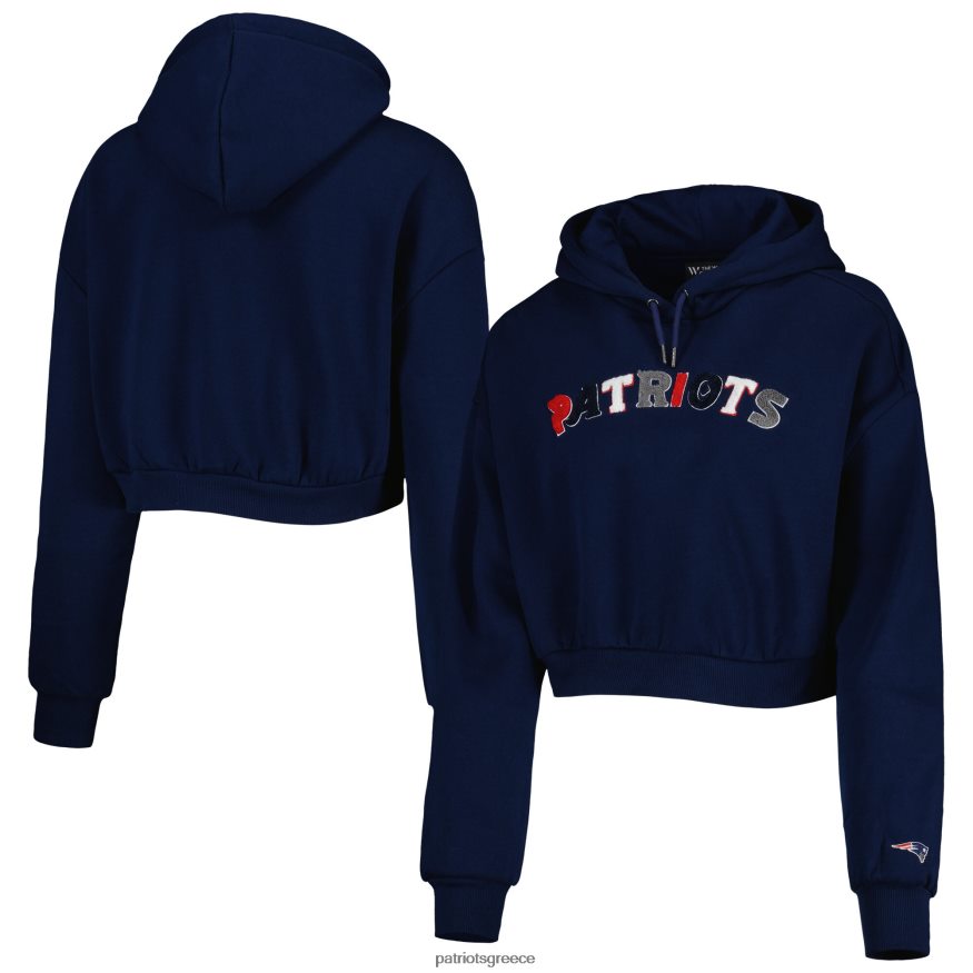 Patriots Jersey το άγριο συλλογικό ναυτικό cropped hoodie πουλόβερ γυναίκες είδη ένδυσης VPDHTZ2399