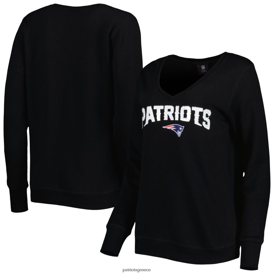 Patriots Jersey Φούτερ πουλόβερ με λαιμόκοψη λογότυπο cuce μαύρο γυναίκες είδη ένδυσης VPDHTZ2390