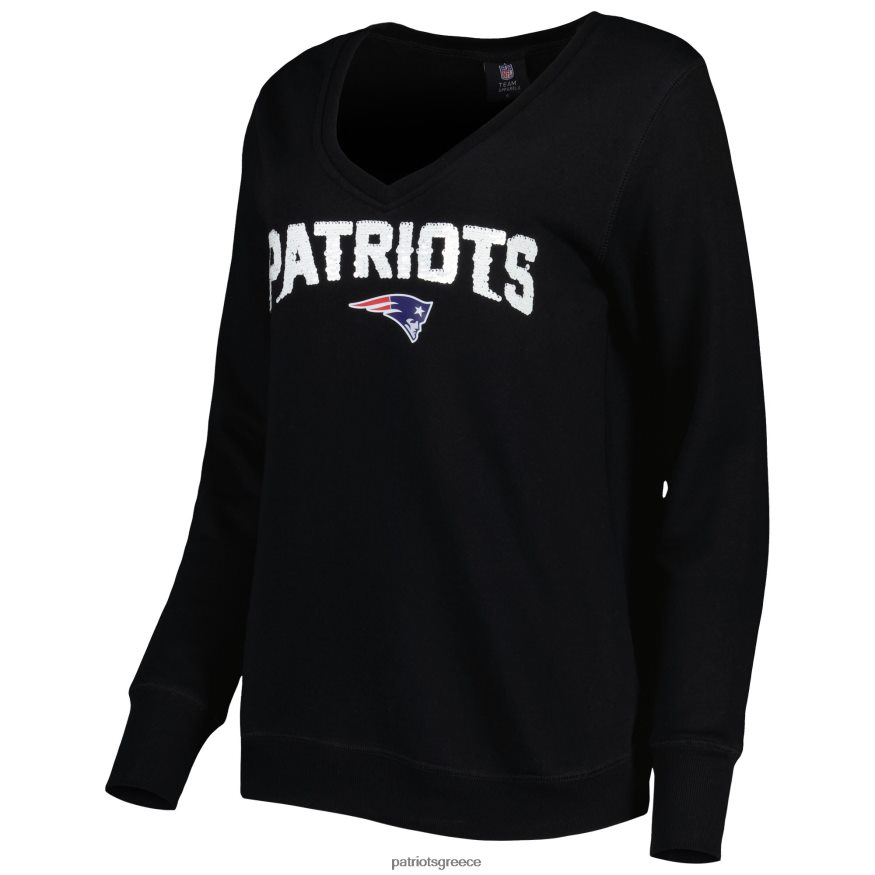 Patriots Jersey Φούτερ πουλόβερ με λαιμόκοψη λογότυπο cuce μαύρο γυναίκες είδη ένδυσης VPDHTZ2390