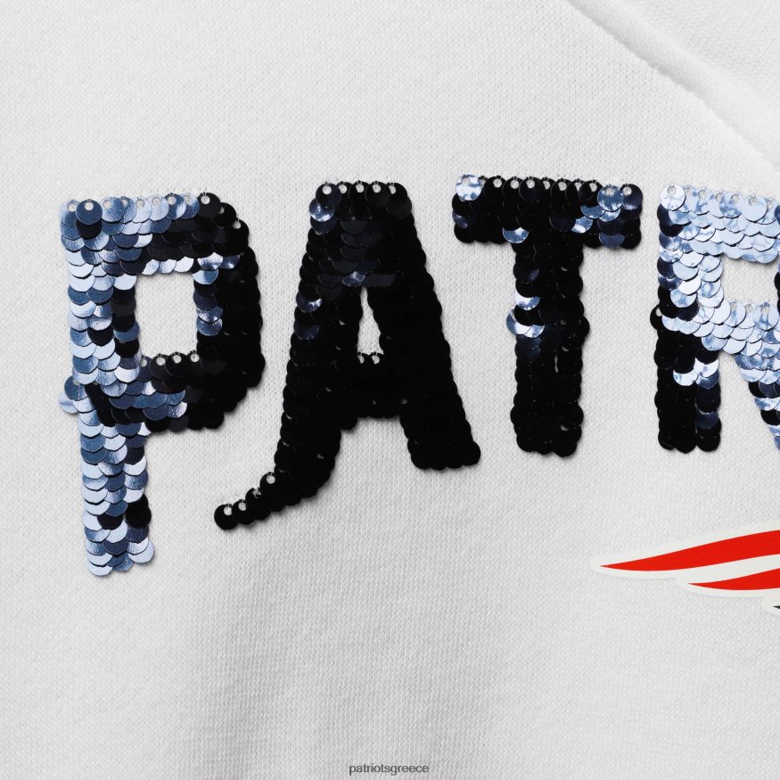 Patriots Jersey cuce λευκό φούτερ πουλόβερ νίκης με λαιμόκοψη γυναίκες είδη ένδυσης VPDHTZ2393