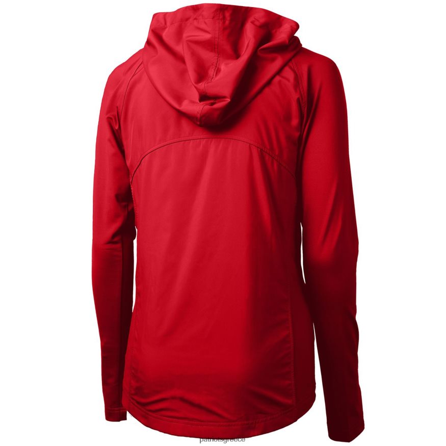 Patriots Jersey cutter & buck κόκκινο λογότυπο επιστροφής προσαρμοσμένο οικολογικό πλεκτό υβριδικό ανακυκλωμένο φούτερ με πλήρες φερμουάρ γυναίκες είδη ένδυσης VPDHTZ935