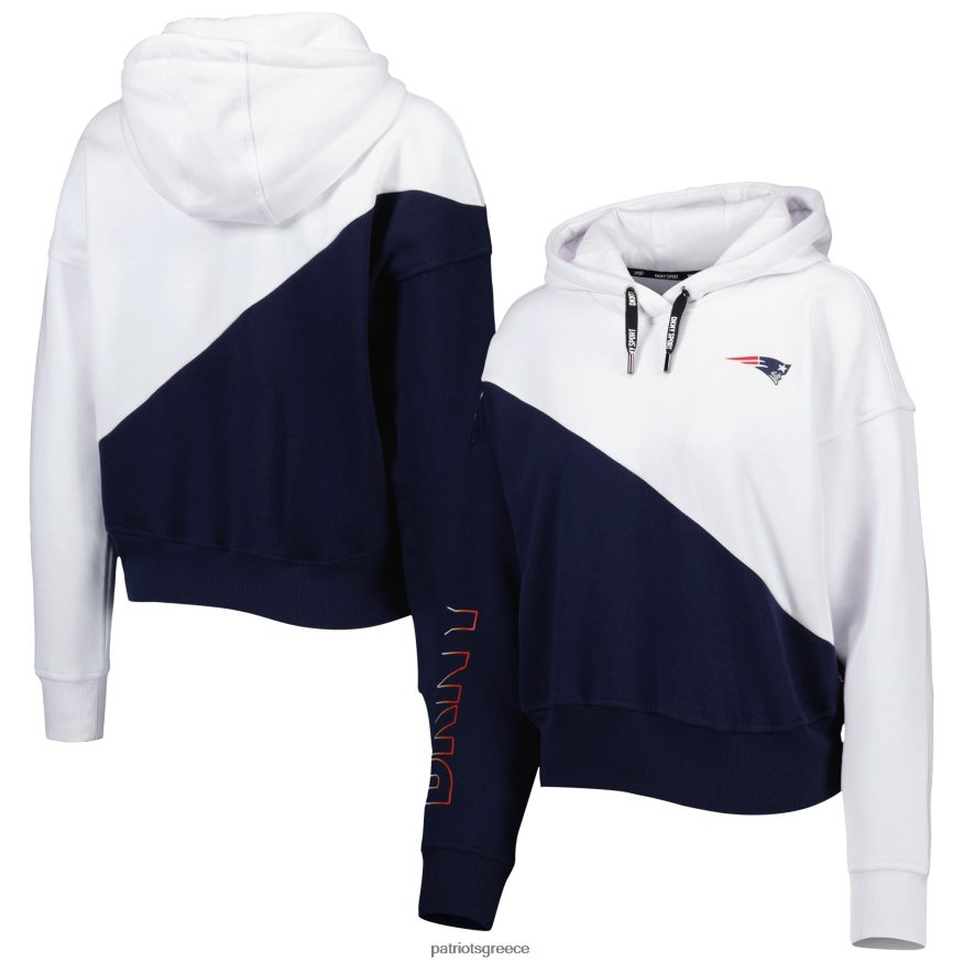 Patriots Jersey dkny sport λευκό/ναυτικό κουκούλα πουλόβερ χρώματος bobbi γυναίκες είδη ένδυσης VPDHTZ2343