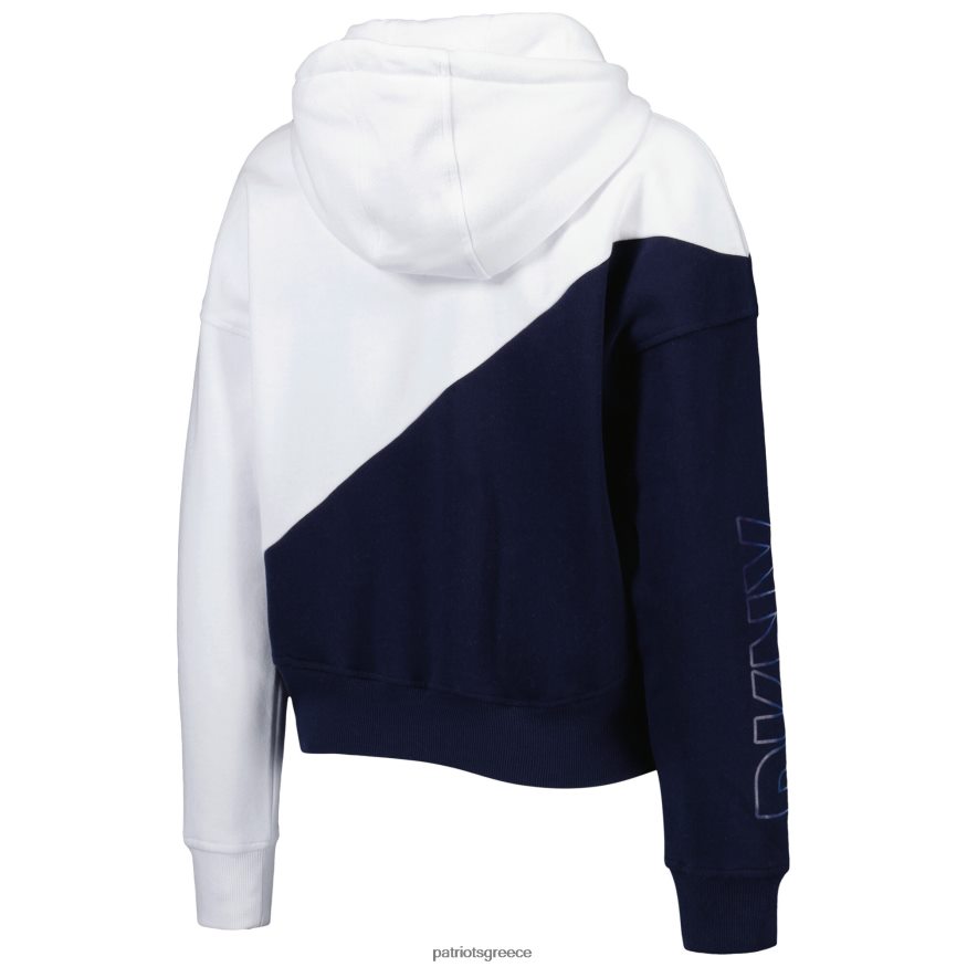 Patriots Jersey dkny sport λευκό/ναυτικό κουκούλα πουλόβερ χρώματος bobbi γυναίκες είδη ένδυσης VPDHTZ2343