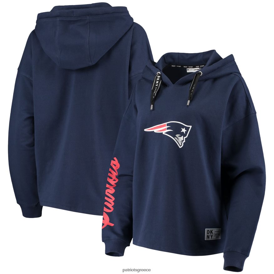 Patriots Jersey dkny sport navy με κουκούλα πουλόβερ suzy γυναίκες είδη ένδυσης VPDHTZ2465