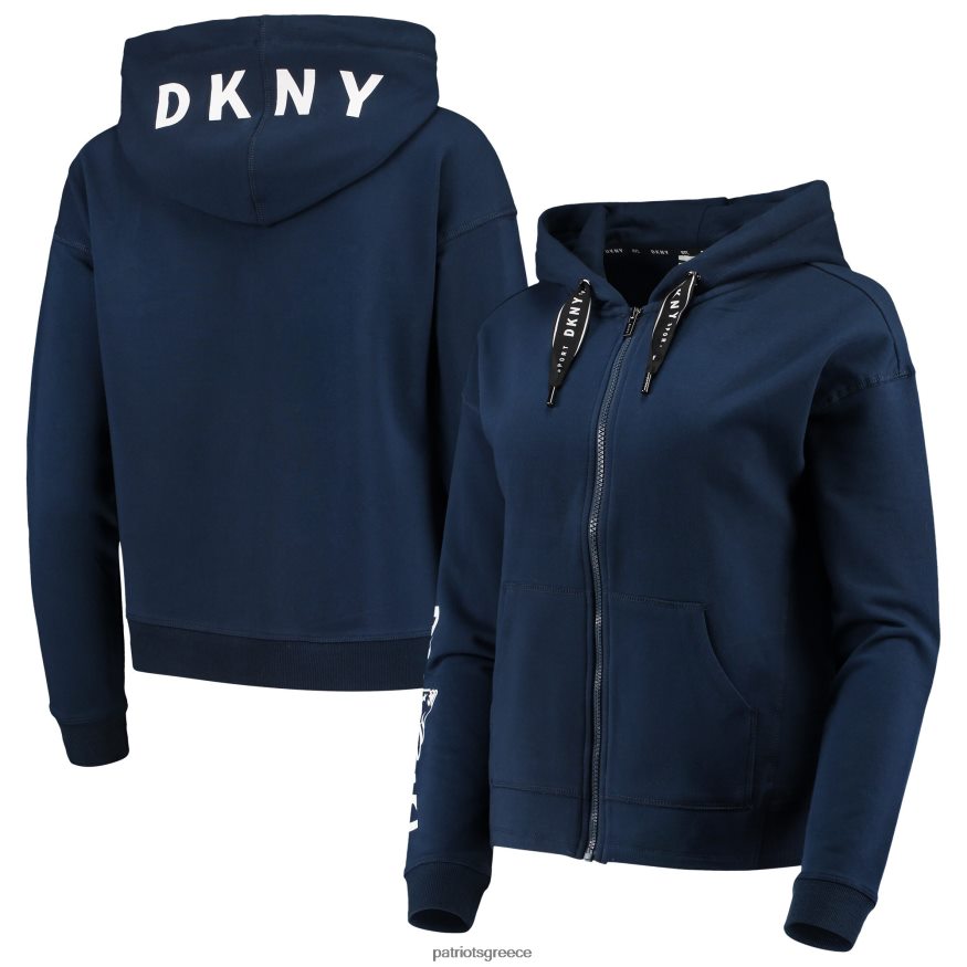 Patriots Jersey dkny sport navy zoey crop φούτερ με φερμουάρ γυναίκες είδη ένδυσης VPDHTZ2467