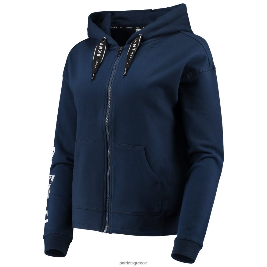 Patriots Jersey dkny sport navy zoey crop φούτερ με φερμουάρ γυναίκες είδη ένδυσης VPDHTZ2467