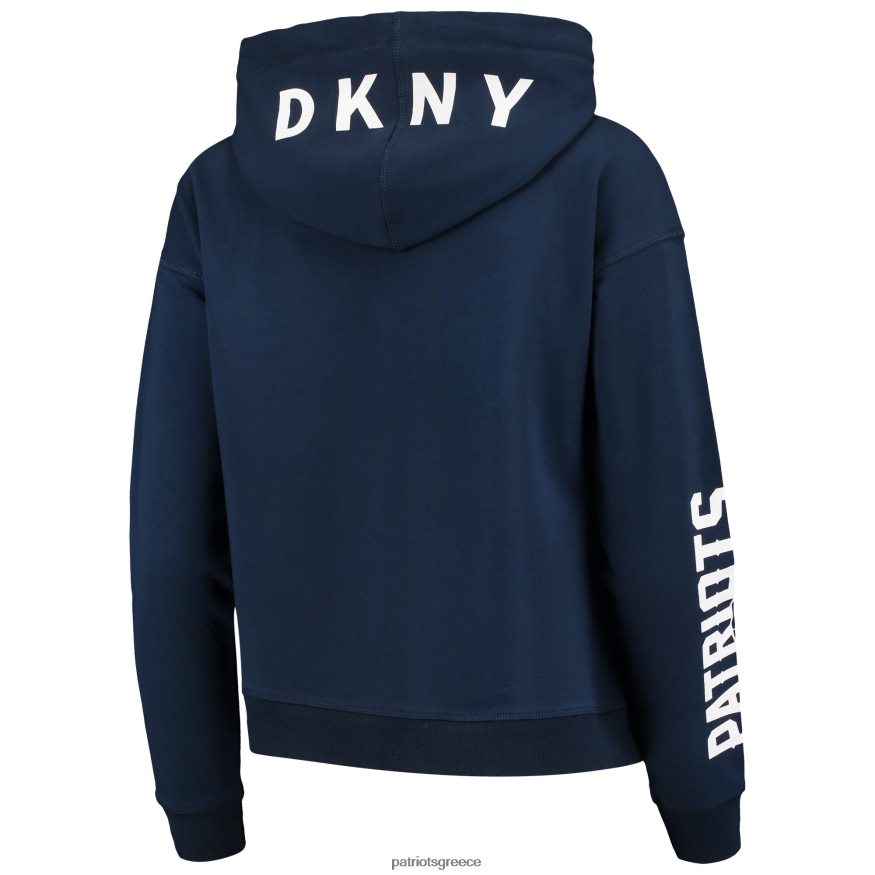 Patriots Jersey dkny sport navy zoey crop φούτερ με φερμουάρ γυναίκες είδη ένδυσης VPDHTZ2467