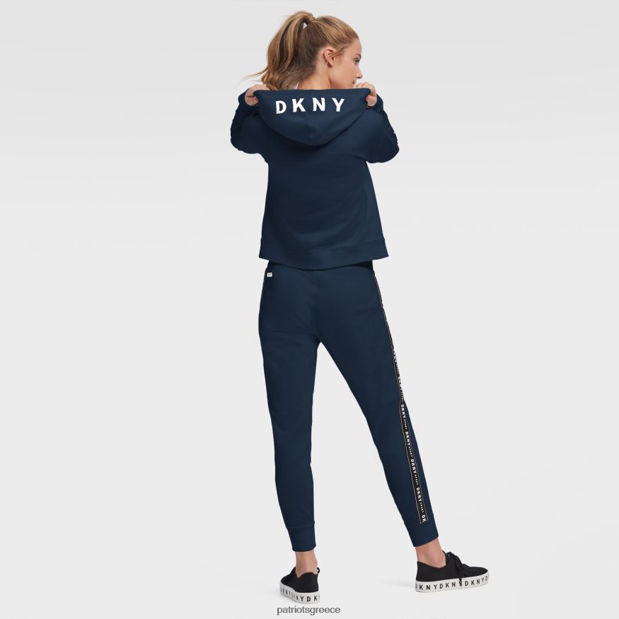 Patriots Jersey dkny sport navy zoey crop φούτερ με φερμουάρ γυναίκες είδη ένδυσης VPDHTZ2467