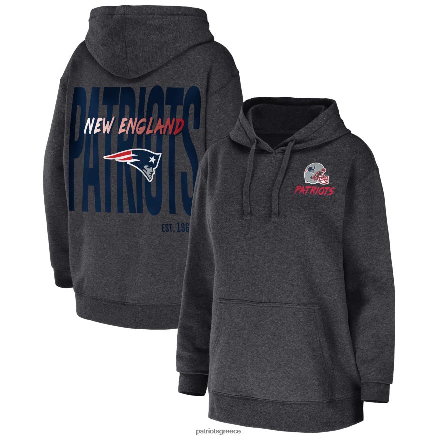 Patriots Jersey φοριέται από την erin andrews Heather πουλόβερ από κάρβουνο fleece γυναίκες είδη ένδυσης VPDHTZ2381