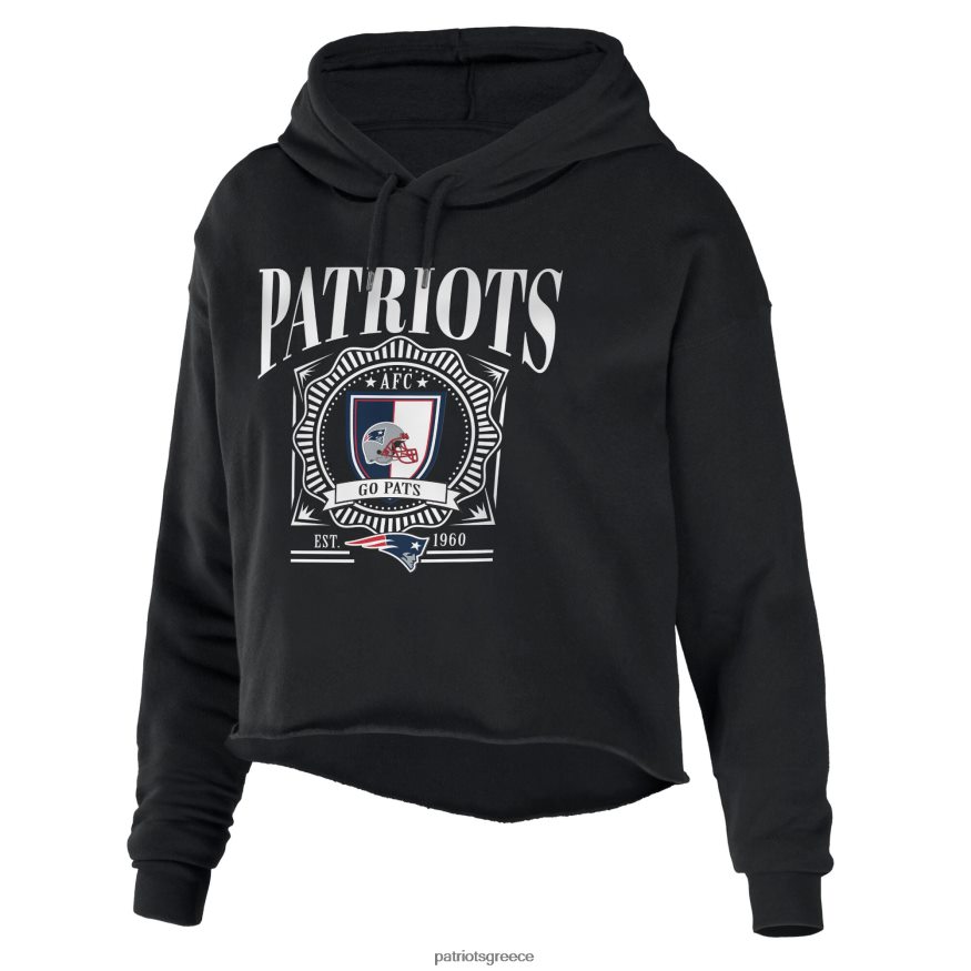 Patriots Jersey φορούν από την erin andrews μαύρο cropped σφουγγαράκι πουλόβερ πουλόβερ γυναίκες είδη ένδυσης VPDHTZ2349