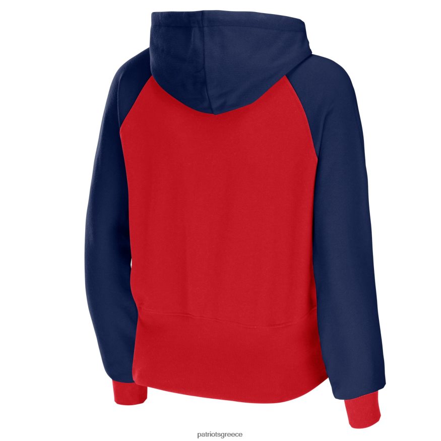 Patriots Jersey φοριέται από την erin andrews red colorblock ελαφρύ φούτερ με φερμουάρ γυναίκες είδη ένδυσης VPDHTZ2413