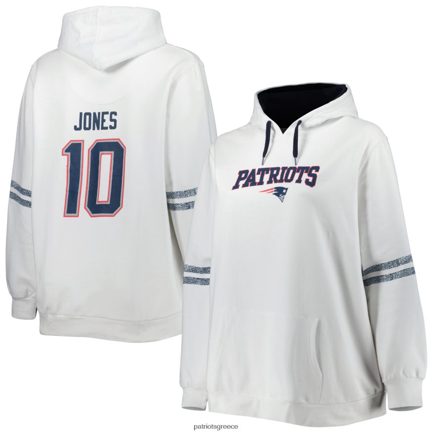 Patriots Jersey Φούτερ με κουκούλα πουλόβερ mac jones white plus size γυναίκες είδη ένδυσης VPDHTZ2371
