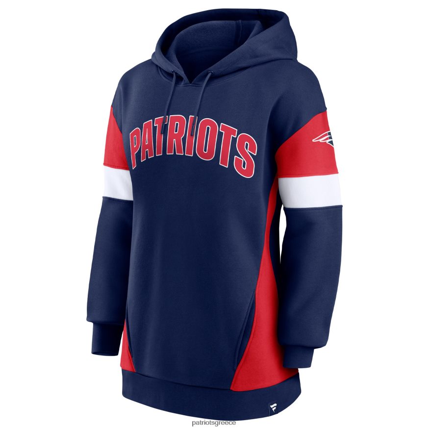 Patriots Jersey φανατικοί επώνυμα navy/red lock it down hoodie πουλόβερ γυναίκες είδη ένδυσης VPDHTZ2329