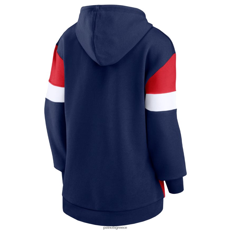 Patriots Jersey φανατικοί επώνυμα navy/red lock it down hoodie πουλόβερ γυναίκες είδη ένδυσης VPDHTZ2329