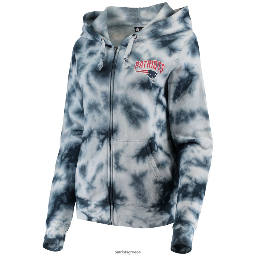 Patriots Jersey νέας εποχής navy tie dye fleece φούτερ με φερμουάρ γυναίκες είδη ένδυσης VPDHTZ2384