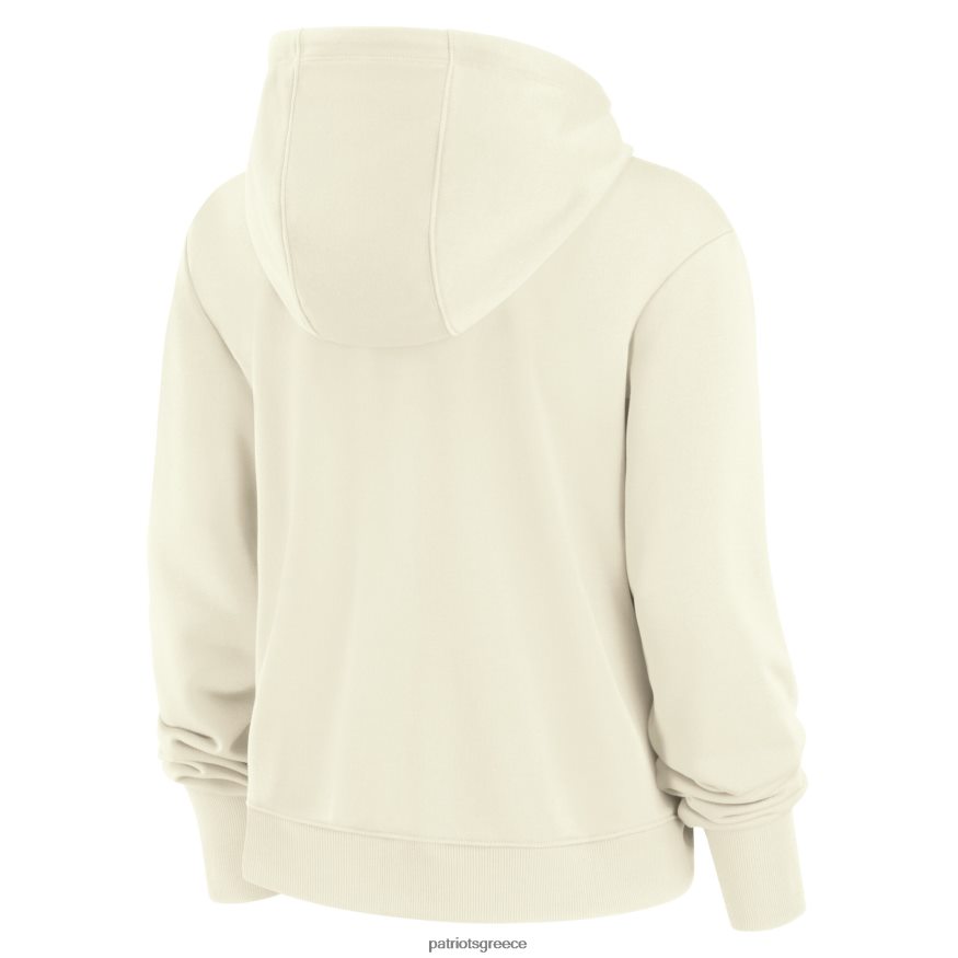 Patriots Jersey Πουλόβερ με κουκούλα nike cream ιστορικής απόδοσης γυναίκες είδη ένδυσης VPDHTZ2468