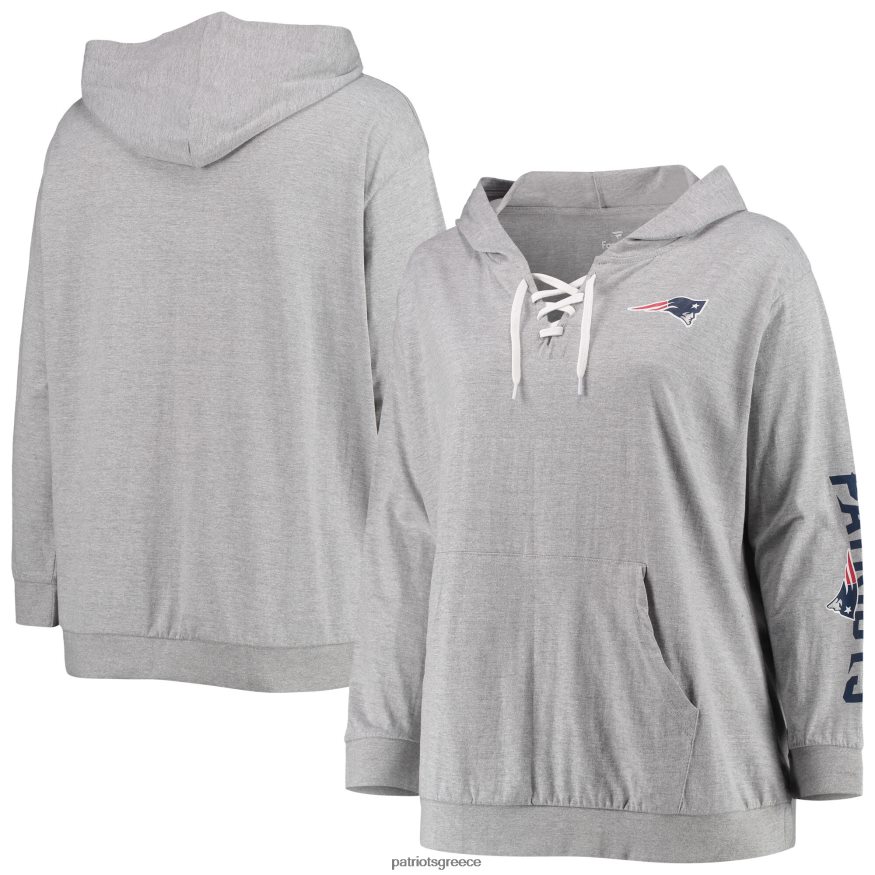Patriots Jersey φανατικών επώνυμα ελικοειδή γκρι plus size με κορδόνι πουλόβερ με κουκούλα γυναίκες είδη ένδυσης VPDHTZ2318