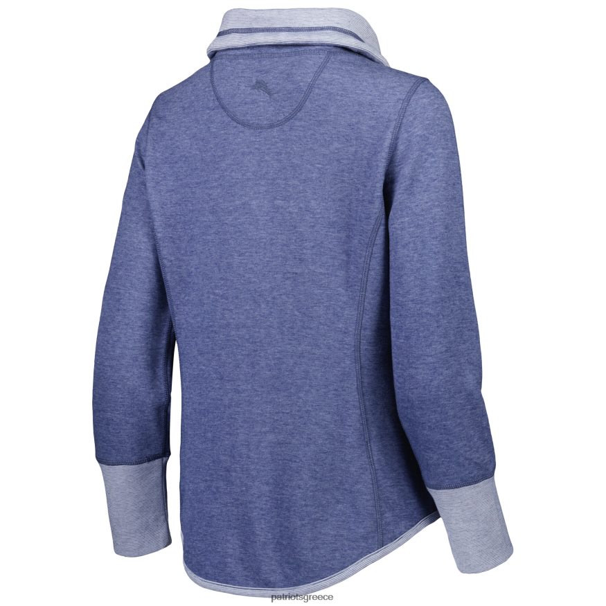 Patriots Jersey Φούτερ με φερμουάρ με φερμουάρ, με ερεκέδες ναυτικό, σπορ sun fade γυναίκες είδη ένδυσης VPDHTZ2382