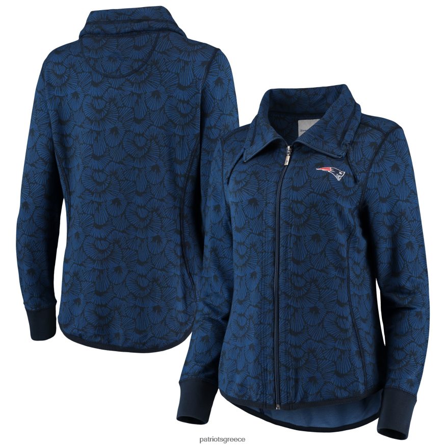 Patriots Jersey tommy bahama navy sport shell χορεύουμε φούτερ με πλήρες φερμουάρ τριπλής ανάμειξης γυναίκες είδη ένδυσης VPDHTZ2429