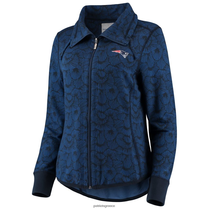 Patriots Jersey tommy bahama navy sport shell χορεύουμε φούτερ με πλήρες φερμουάρ τριπλής ανάμειξης γυναίκες είδη ένδυσης VPDHTZ2429