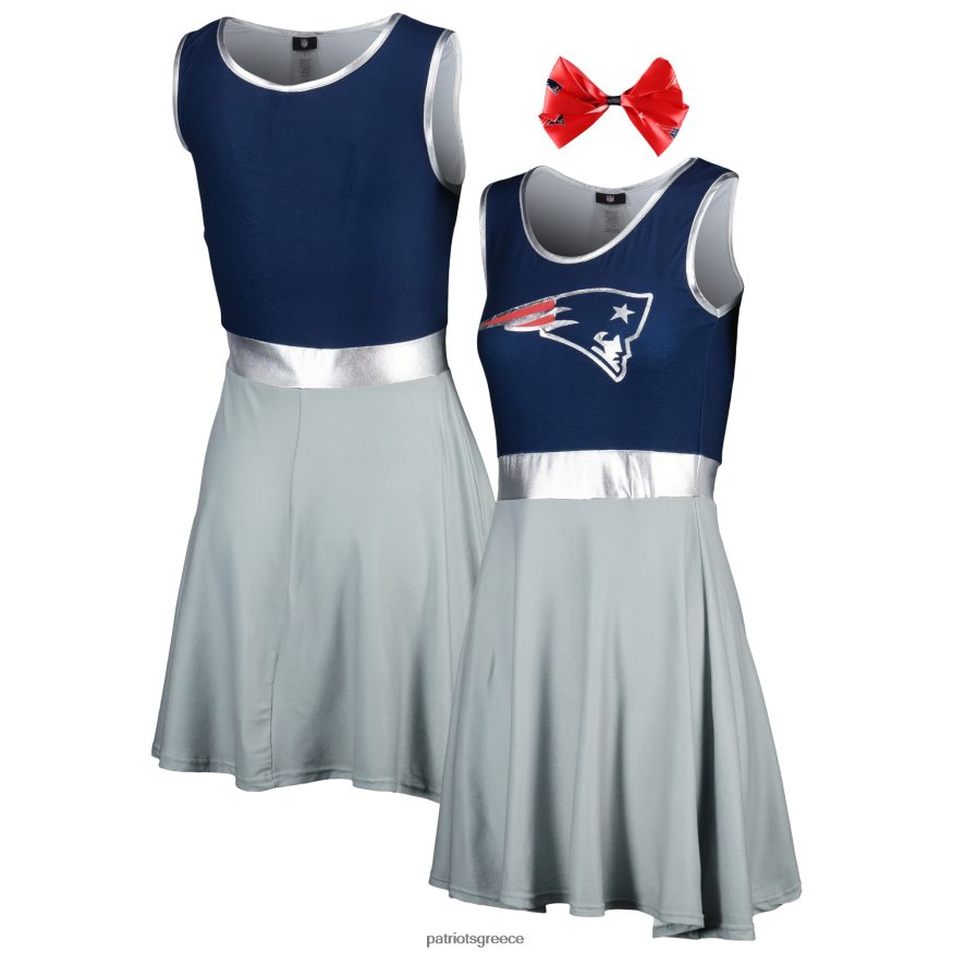 Patriots Jersey ναυτικό/γκρι σετ φόρεμα ημέρας παιχνιδιού γυναίκες είδη ένδυσης VPDHTZ2223