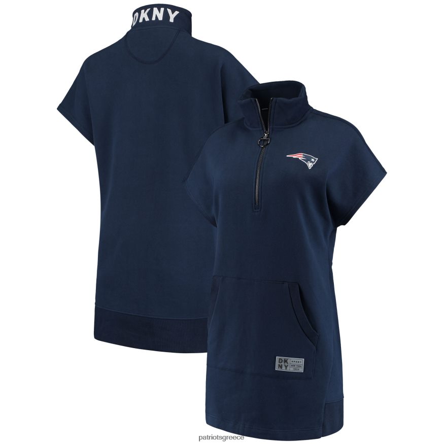 Patriots Jersey dkny sport navy naomi sneaker φόρεμα με τέταρτο φερμουάρ γυναίκες είδη ένδυσης VPDHTZ2228