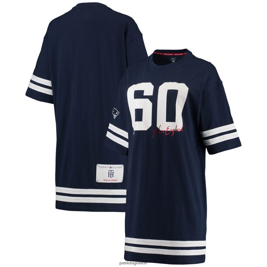 Patriots Jersey φόρεμα tommy hilfiger navy clair μισό μανίκι γυναίκες είδη ένδυσης VPDHTZ2227