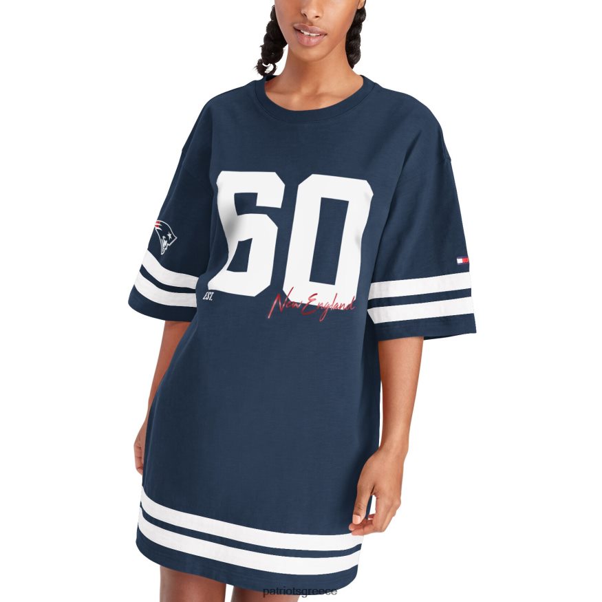 Patriots Jersey φόρεμα tommy hilfiger navy clair μισό μανίκι γυναίκες είδη ένδυσης VPDHTZ2227