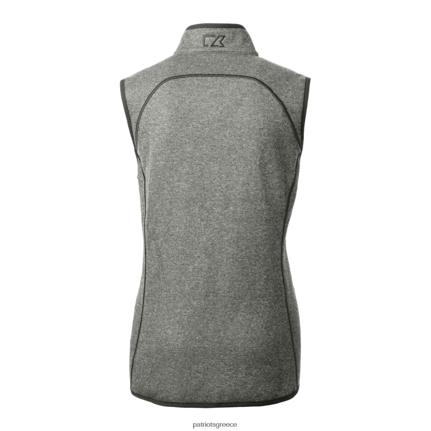 Patriots Jersey Κόφτερ & Buck Heather γκρι κράνος με λογότυπο πουλόβερ με πλεκτό γιλέκο με φερμουάρ γυναίκες είδη ένδυσης VPDHTZ853