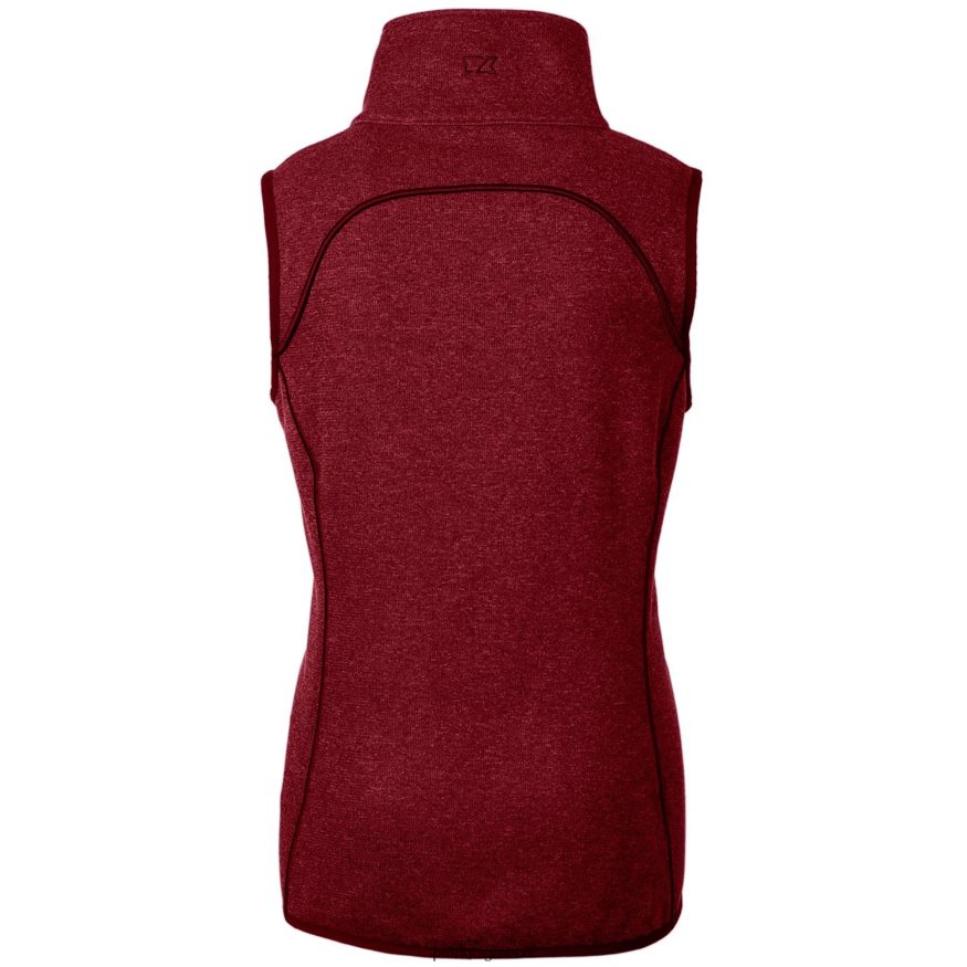 Patriots Jersey Γιλέκο με φερμουάρ με φερμουάρ σε κόκκινο χρώμα γυναίκες είδη ένδυσης VPDHTZ1006